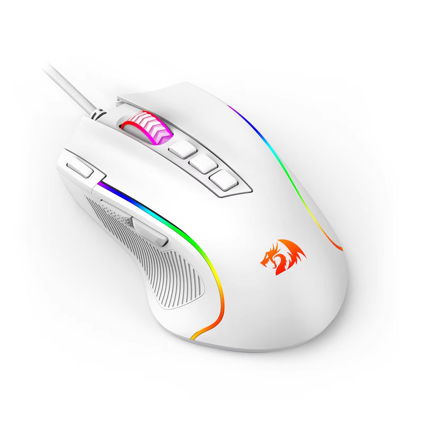 M612 Predator RGB Gaming Mouse 8000 DPI Wired Optical with 11 Programmable Buttons, White