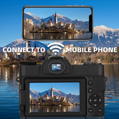 4K Digital Camera Video Camcorder 48MP Cameras for Photography,Vlogging Camera Compact Camera with Flip Screen Autofocus